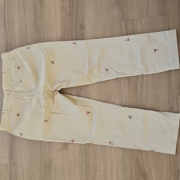 Ralph Lauren Tan Embroidered Chinos The Polo Chinos Sailing Size 36/30 - Picture 6 of 6